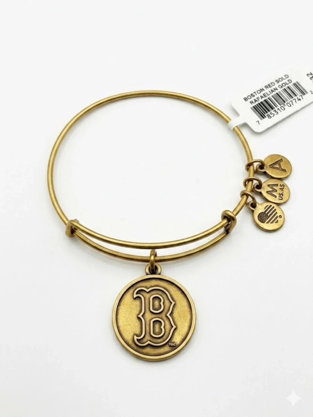 NWT Alex and Ani Boston Red Sox Cap Logo Bangle - Rafaelian Gold
